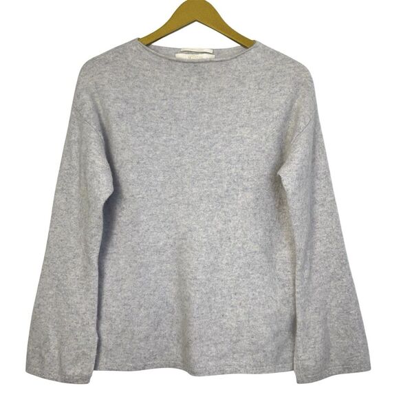 Nordstrom Signature Womens 100% Cashmere Sweater Size S Gray Old Money Preppy - Picture 1 of 6